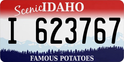 ID license plate I623767