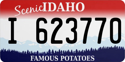ID license plate I623770