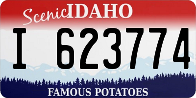 ID license plate I623774