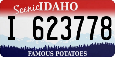 ID license plate I623778