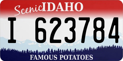 ID license plate I623784