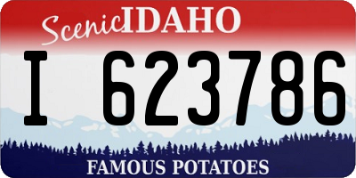 ID license plate I623786