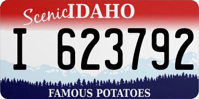 ID license plate I623792