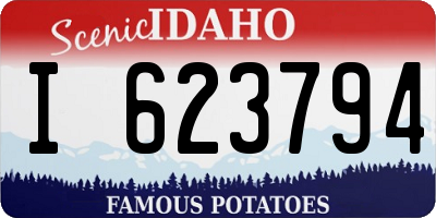 ID license plate I623794