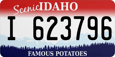 ID license plate I623796