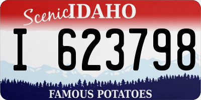 ID license plate I623798