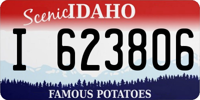 ID license plate I623806