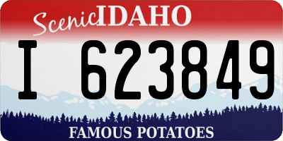ID license plate I623849