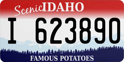 ID license plate I623890