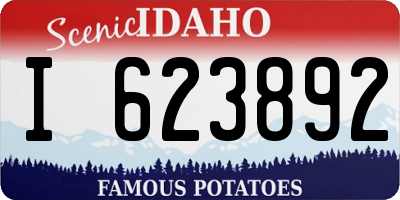 ID license plate I623892