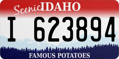 ID license plate I623894