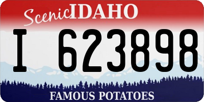 ID license plate I623898