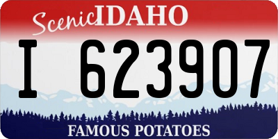 ID license plate I623907