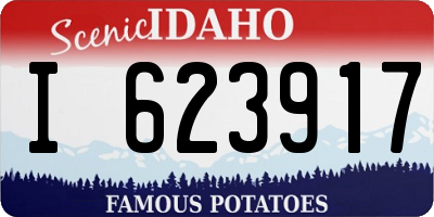 ID license plate I623917