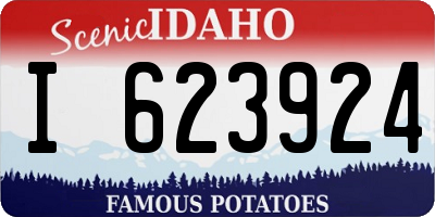 ID license plate I623924