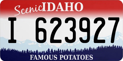 ID license plate I623927