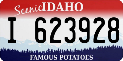ID license plate I623928