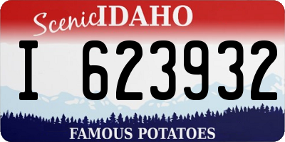 ID license plate I623932