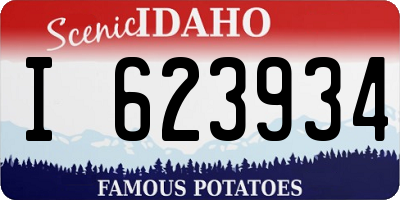 ID license plate I623934