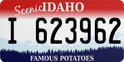 ID license plate I623962