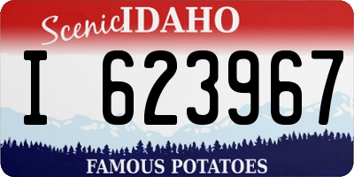 ID license plate I623967