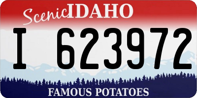 ID license plate I623972