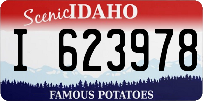 ID license plate I623978