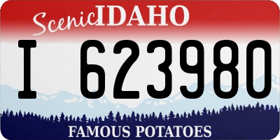 ID license plate I623980