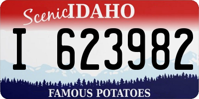ID license plate I623982