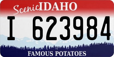 ID license plate I623984