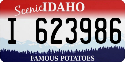 ID license plate I623986