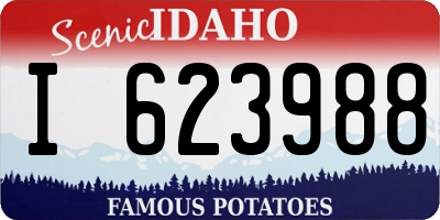 ID license plate I623988