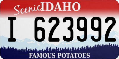 ID license plate I623992