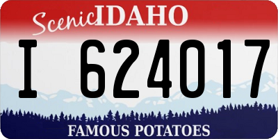 ID license plate I624017