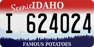 ID license plate I624024