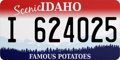 ID license plate I624025