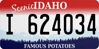 ID license plate I624034