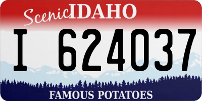 ID license plate I624037