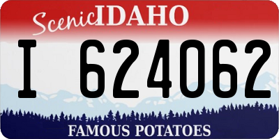 ID license plate I624062
