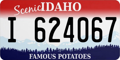 ID license plate I624067