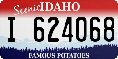 ID license plate I624068