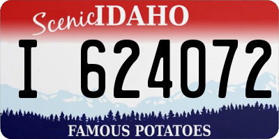 ID license plate I624072