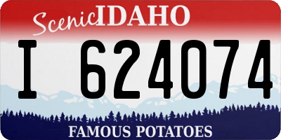 ID license plate I624074