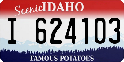 ID license plate I624103