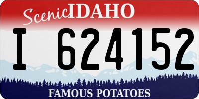 ID license plate I624152