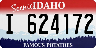 ID license plate I624172