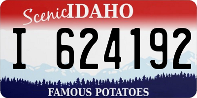 ID license plate I624192