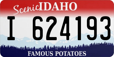 ID license plate I624193