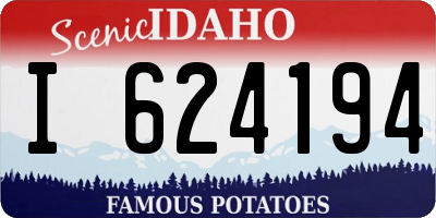 ID license plate I624194