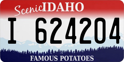 ID license plate I624204